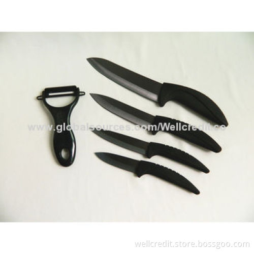 Elegant ceramic knife with high quality in acrylic holder